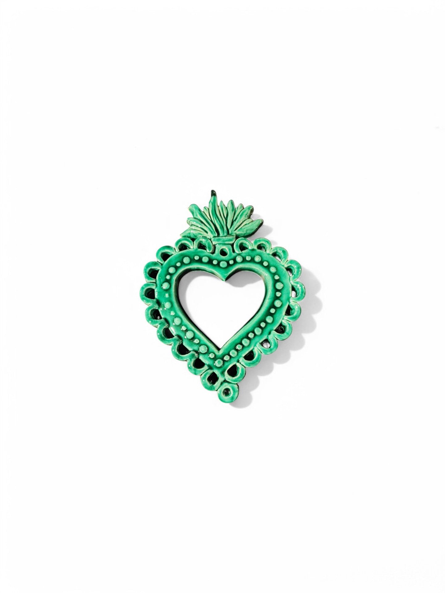 Cuore Ex Voto in ceramica 18cm