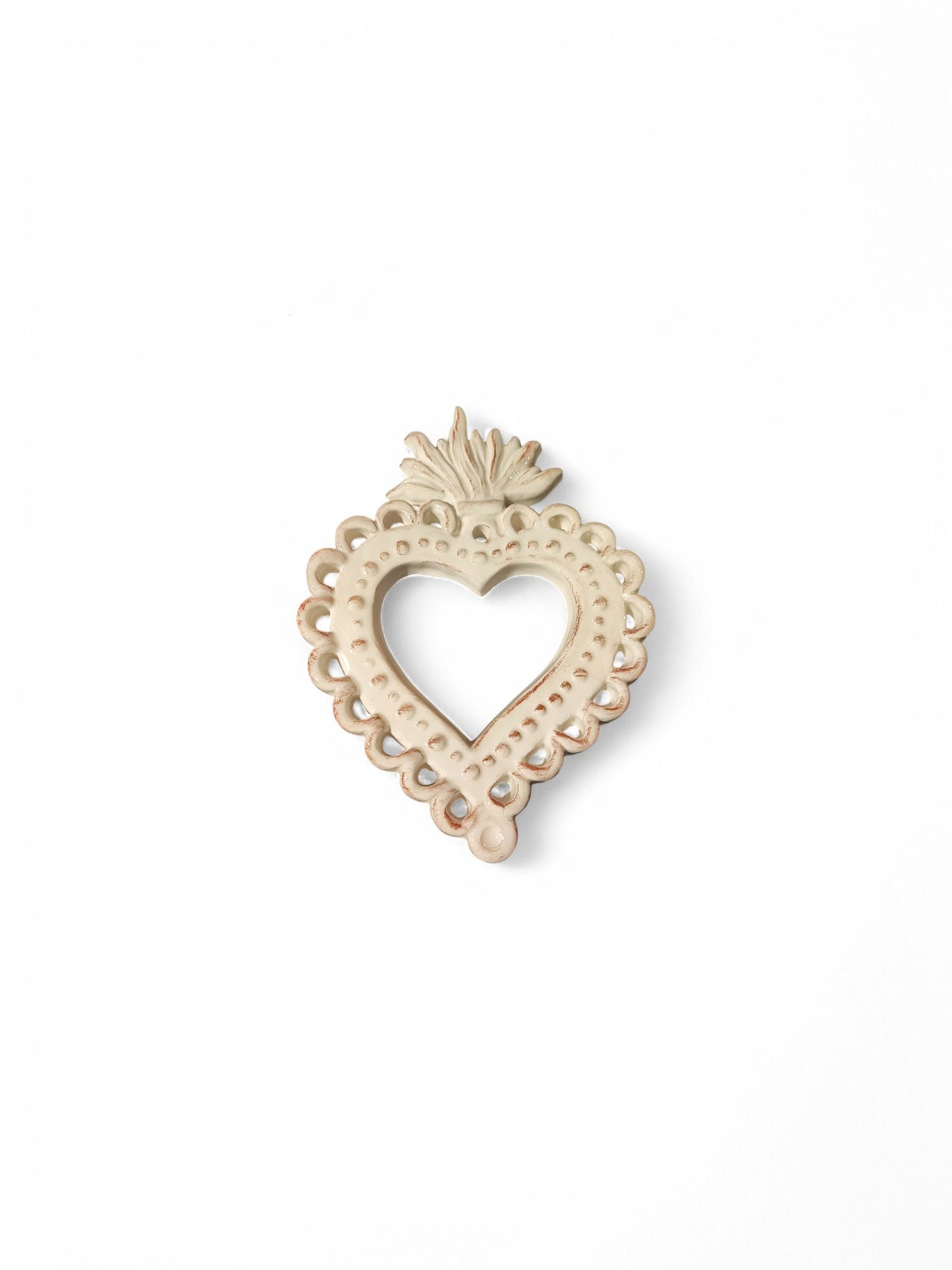 Cuore Ex Voto in ceramica 18cm
