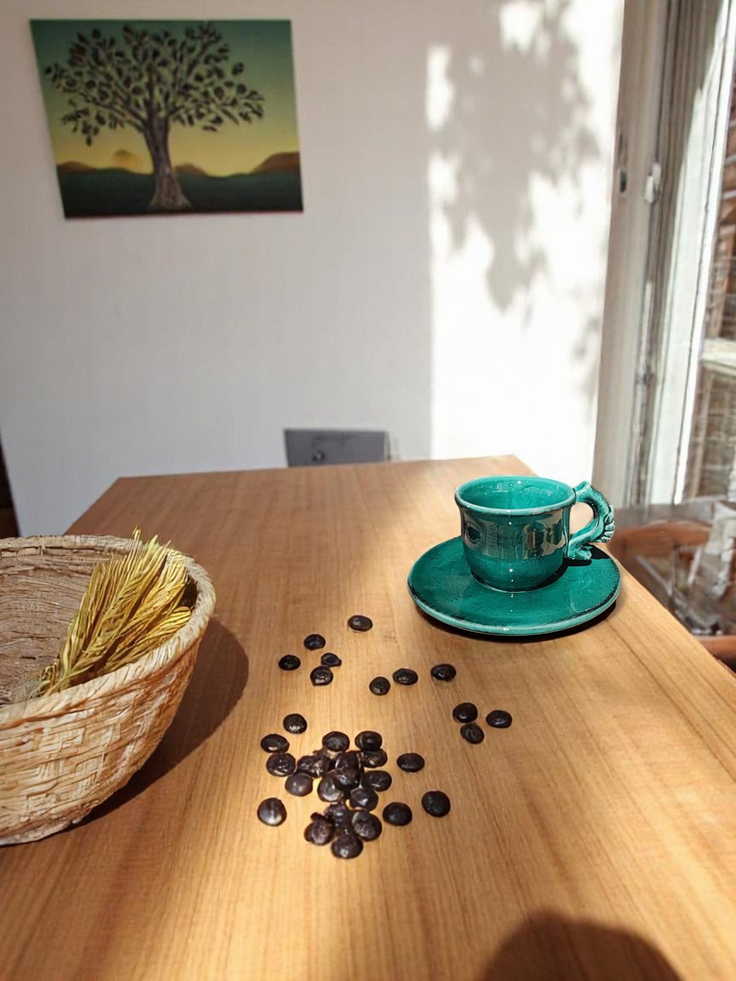 Tazzine in ceramica con piattino