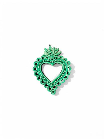 Cuore Ex Voto in ceramica 18cm