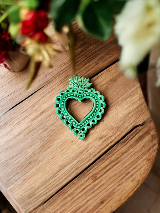 Cuore Ex Voto in ceramica 18cm