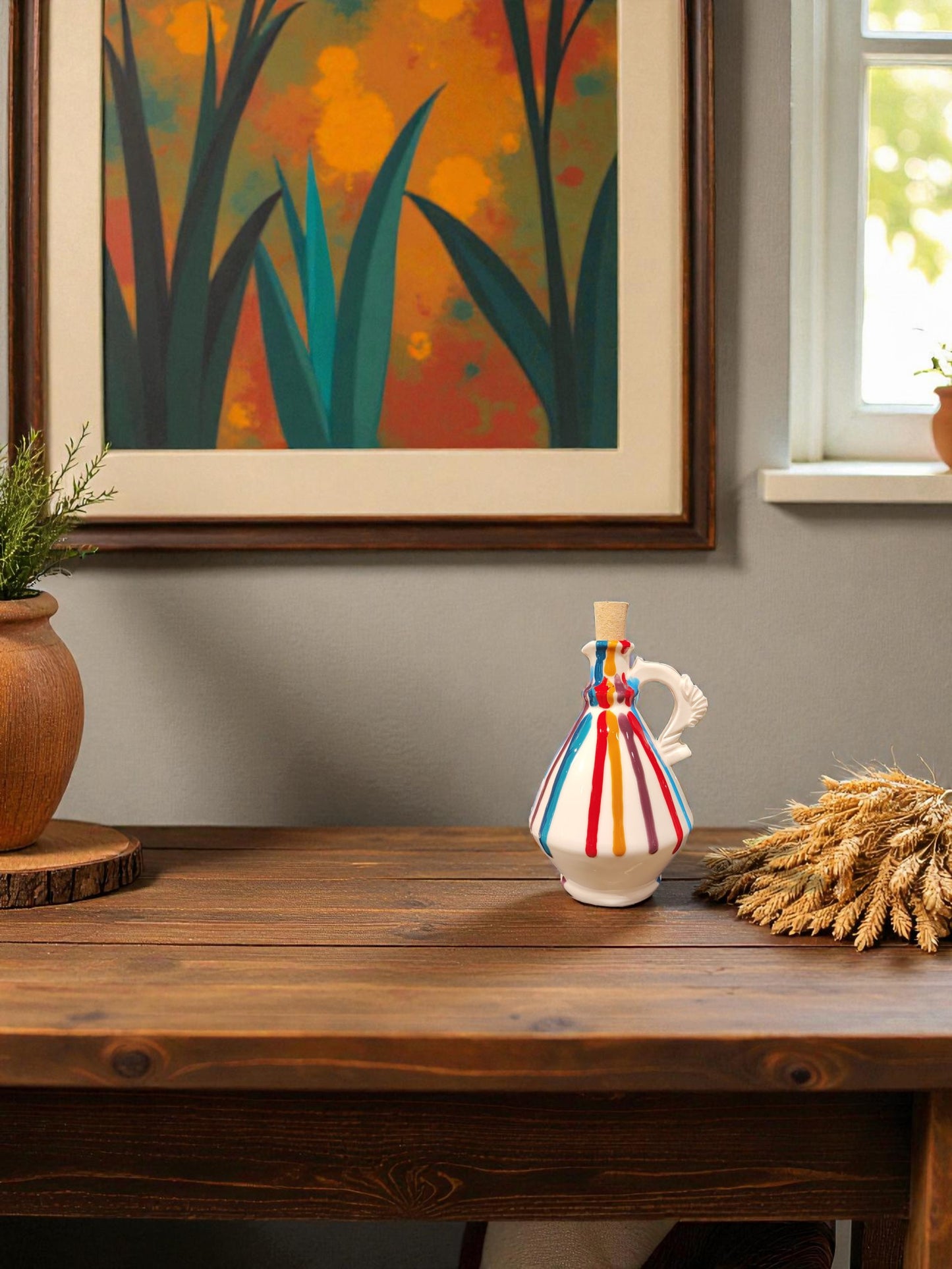 Oliera in ceramica con manico